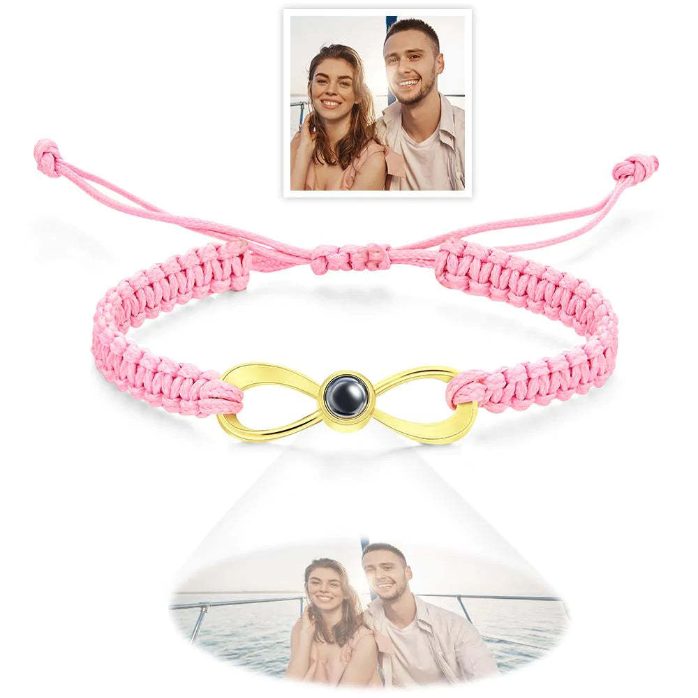 Bracelet Photo Projection Personnalisée Cadeaux Simples Créatifs Pour Couple - votrecollierprenomfr