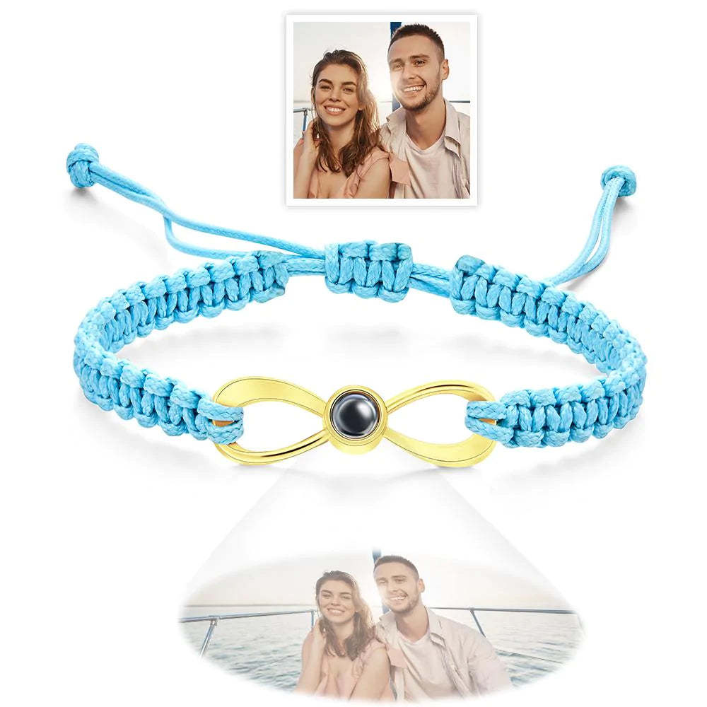 Bracelet Photo Projection Personnalisée Cadeaux Simples Créatifs Pour Couple - votrecollierprenomfr