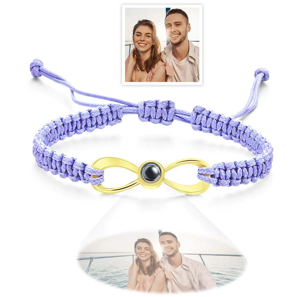 Bracelet Photo Projection Personnalisée Cadeaux Simples Créatifs Pour Couple - votrecollierprenomfr