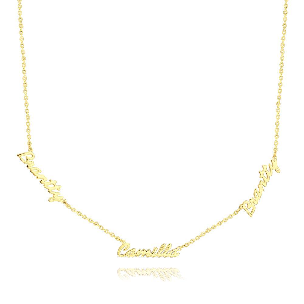 Collier Personnalisé À Trois Prénoms Élégant - votrecollierprenomfr