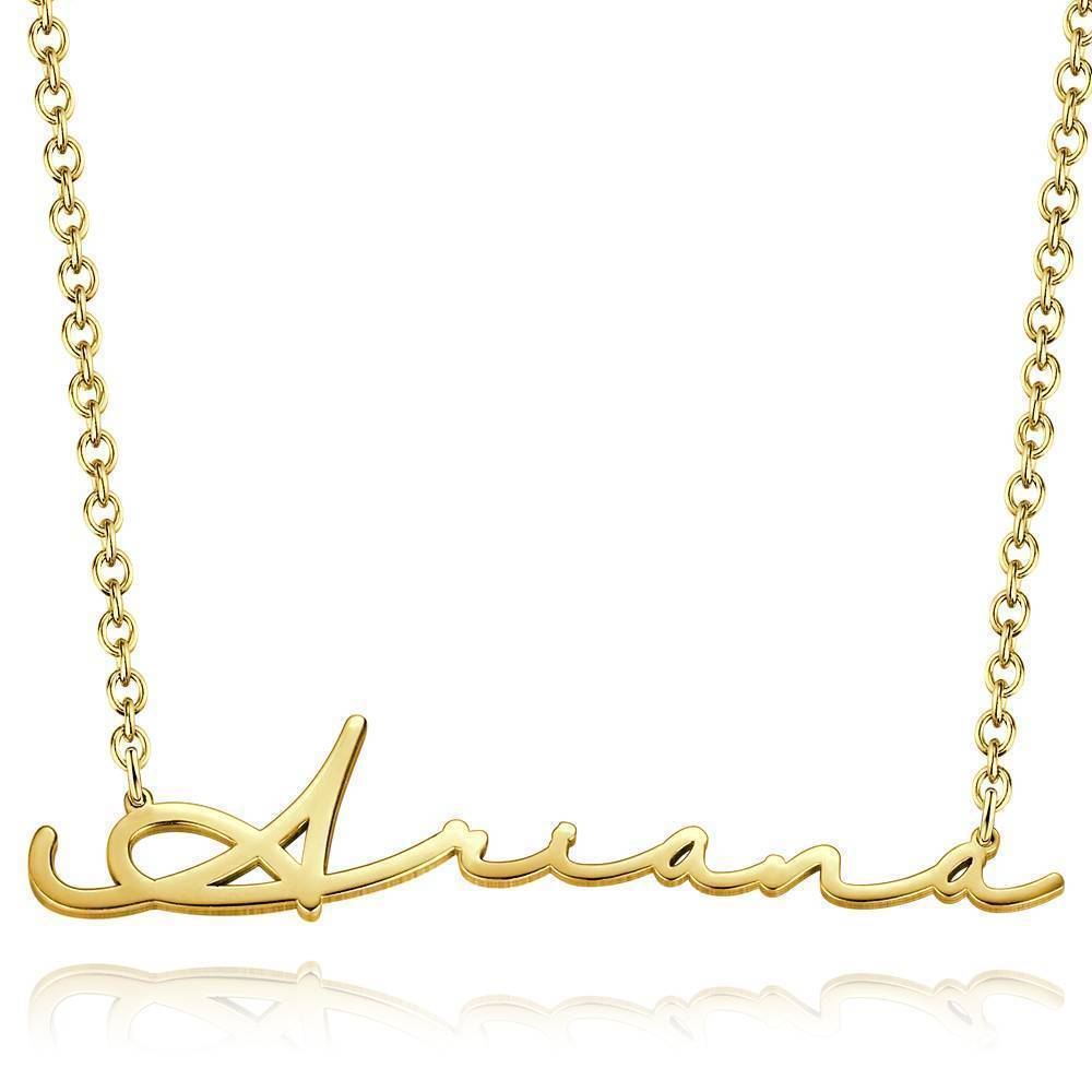 Collier De Nom Personnalisé Signature Style Nom Collier Argent Cadeau Personnalisé Pour Elle - votrecollierprenomfr
