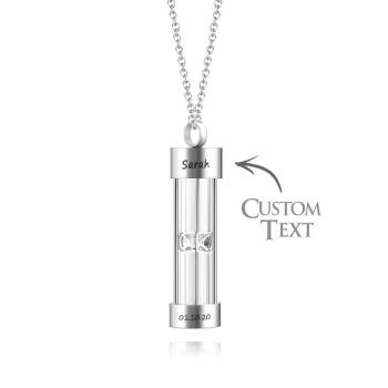 Collier Avec Nom Personnalisé, Cadeau De Souvenir De Sablier - votrecollierprenomfr