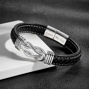 Bracelet Gravé Personnalisé Pour Hommes, Cadeaux D'amour Pour Lui - votrecollierprenomfr