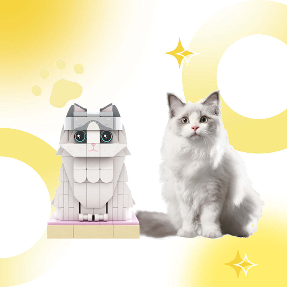 Fully Body Customizable 1 Pet Photo Custom Brickheadz Small Particle Block for Pet Lover - soufeelus