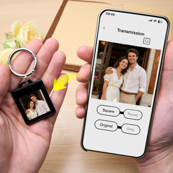 Porte-clés Traceur Intelligent Avec Écran Couleur E-ink Tag – Affichage Photo Personnalisable, Localisateur Anti-perte Avec Écran E-ink - votrecollierprenomfr