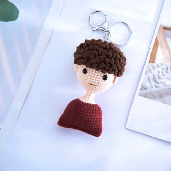 Porte-clés De Poupée Au Crochet Personnalisé, Cadeaux Personnalisés, Mini Poupées Tissées À La Main - votrecollierprenomfr