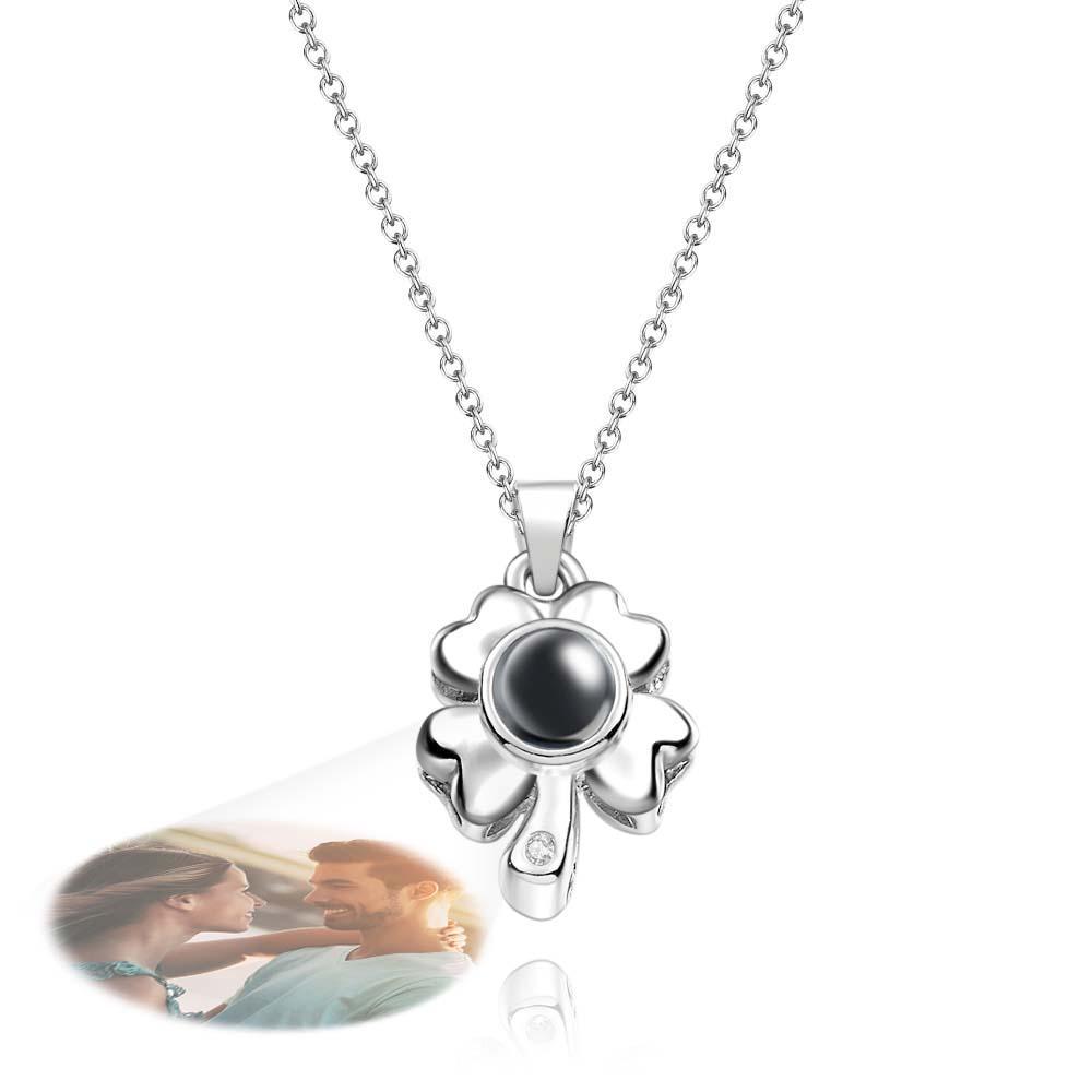 Collier Photo Projection Personnalisé Amour Éternel En Paires Cadeaux Couple - votrecollierprenomfr