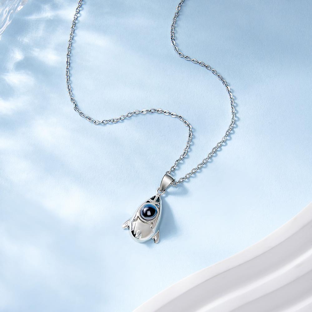 Collier Photo De Projection Personnalisé, Cadeaux D'anniversaire De Fusée Créative - votrecollierprenomfr
