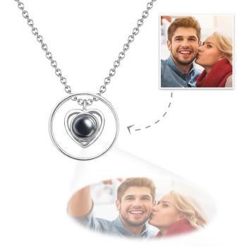 Collier De Projection Personnalisé Swing Heart Cadeau Simple Pour Elle - votrecollierprenomfr