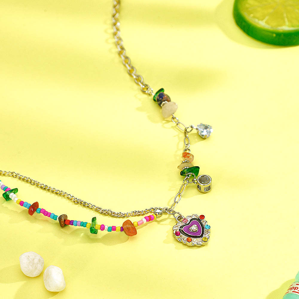 Collier De Projection Personnalisé, Cadeau D'été Pour Fille Douce Et Cool - votrecollierprenomfr