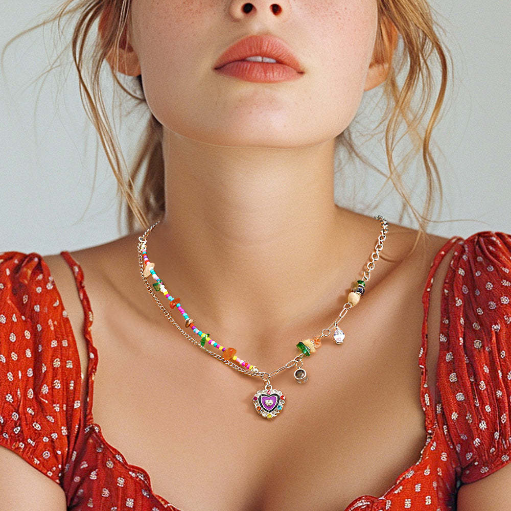 Collier De Projection Personnalisé, Cadeau D'été Pour Fille Douce Et Cool - votrecollierprenomfr