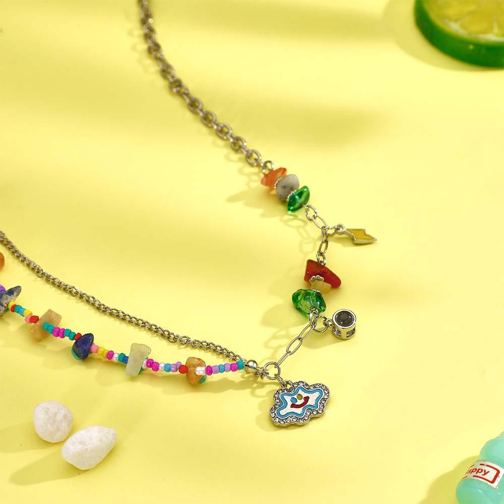 Collier De Projection Personnalisé Cadeau D'amour Coloré Drôle Pour Elle - votrecollierprenomfr