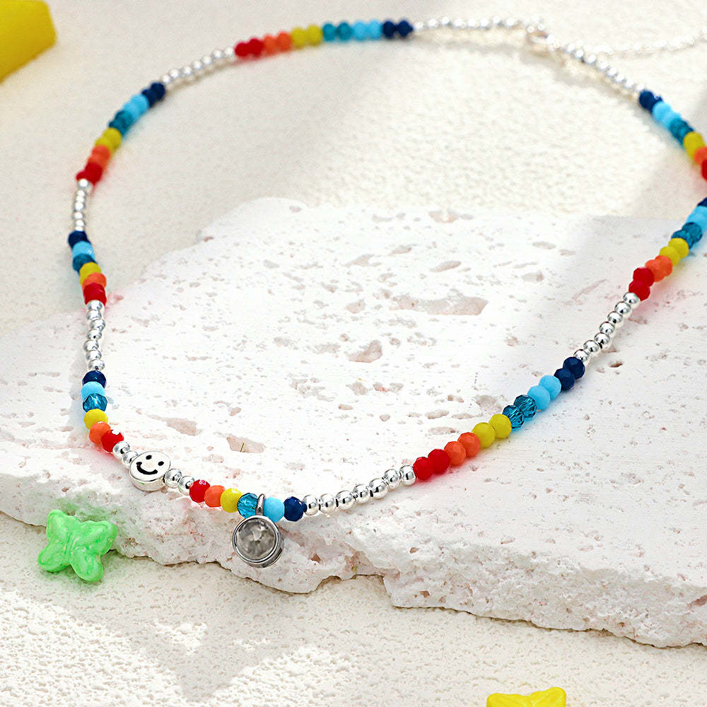 Collier De Projection Personnalisé, Mode Été Coloré, Cadeau Pour Fille - votrecollierprenomfr