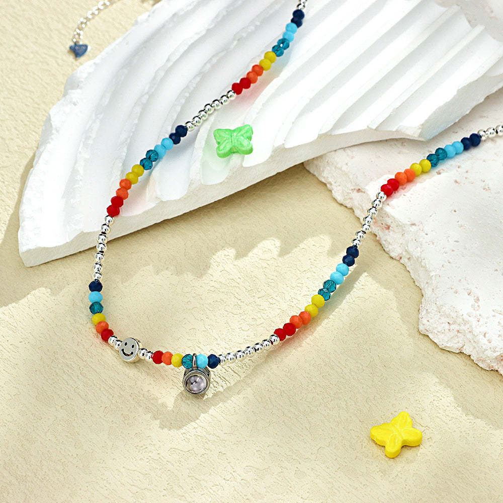 Collier De Projection Personnalisé, Mode Été Coloré, Cadeau Pour Fille - votrecollierprenomfr