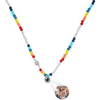 Collier De Projection Personnalisé, Mode Été Coloré, Cadeau Pour Fille - votrecollierprenomfr