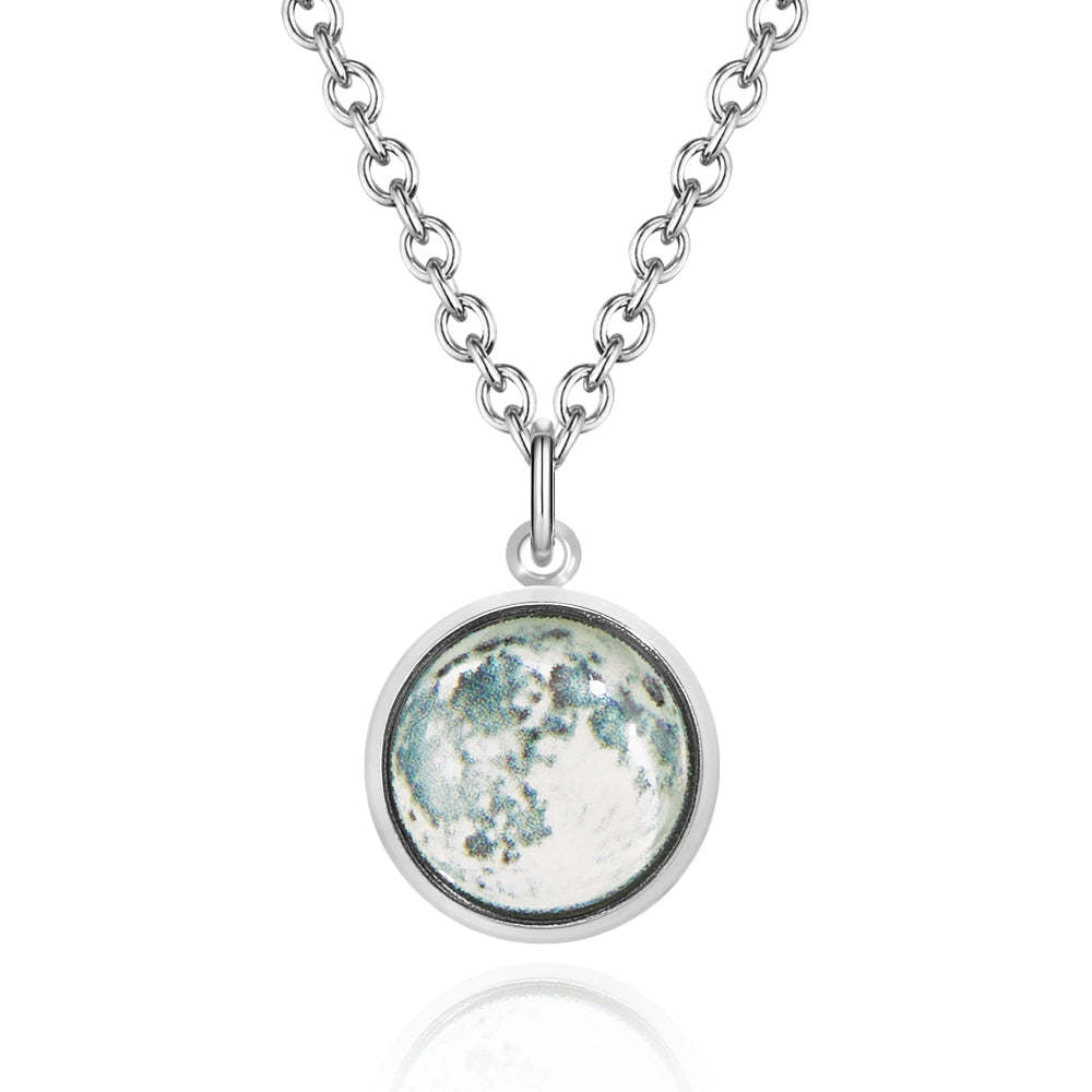 Collier Phase De Lune Personnalisé Collier Bijoux Lune De Naissance - votrecollierprenomfr