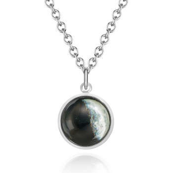 Collier Phase De Lune Personnalisé Collier Bijoux Lune De Naissance - votrecollierprenomfr
