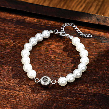 Bracelet De Projection Personnalisé, Chaîne De Perles, Cadeau Romantique - votrecollierprenomfr