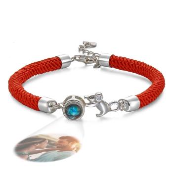Bracelet Projection Photo Personnalisé Petite Souris Mignonne - votrecollierprenomfr