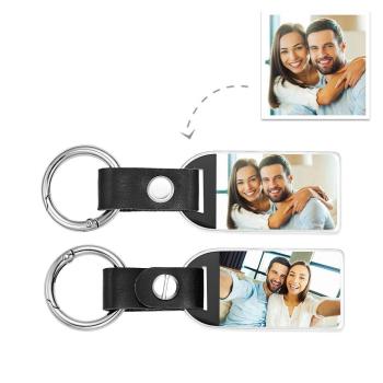 Porte-clés Photo Personnalisé Cadeaux De Couple Simples Créatifs - votrecollierprenomfr
