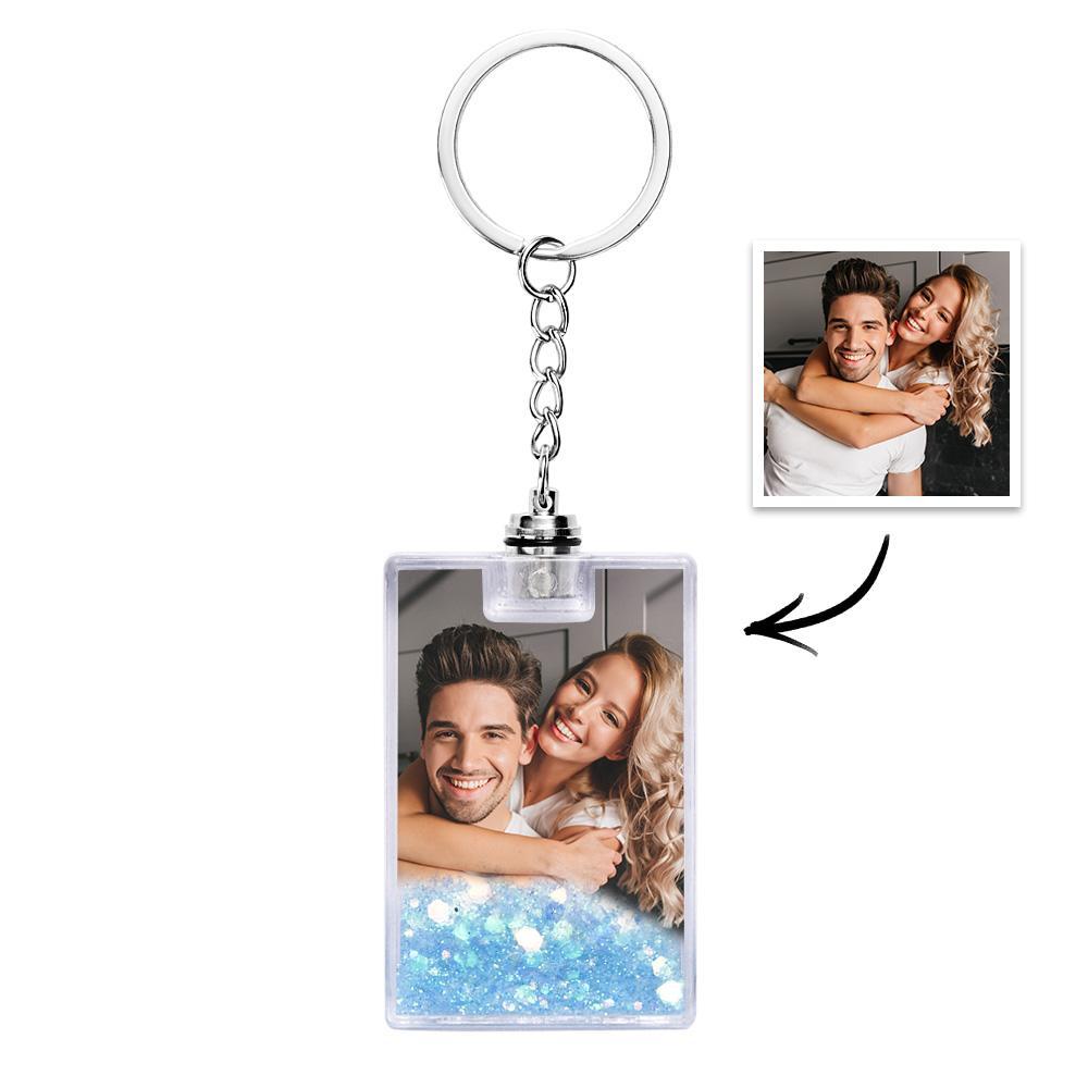 Cadeau Personnalisé De Porte-clés De Sables Mouvants Illuminés Par Photo Pour Toute Occasion - votrecollierprenomfr