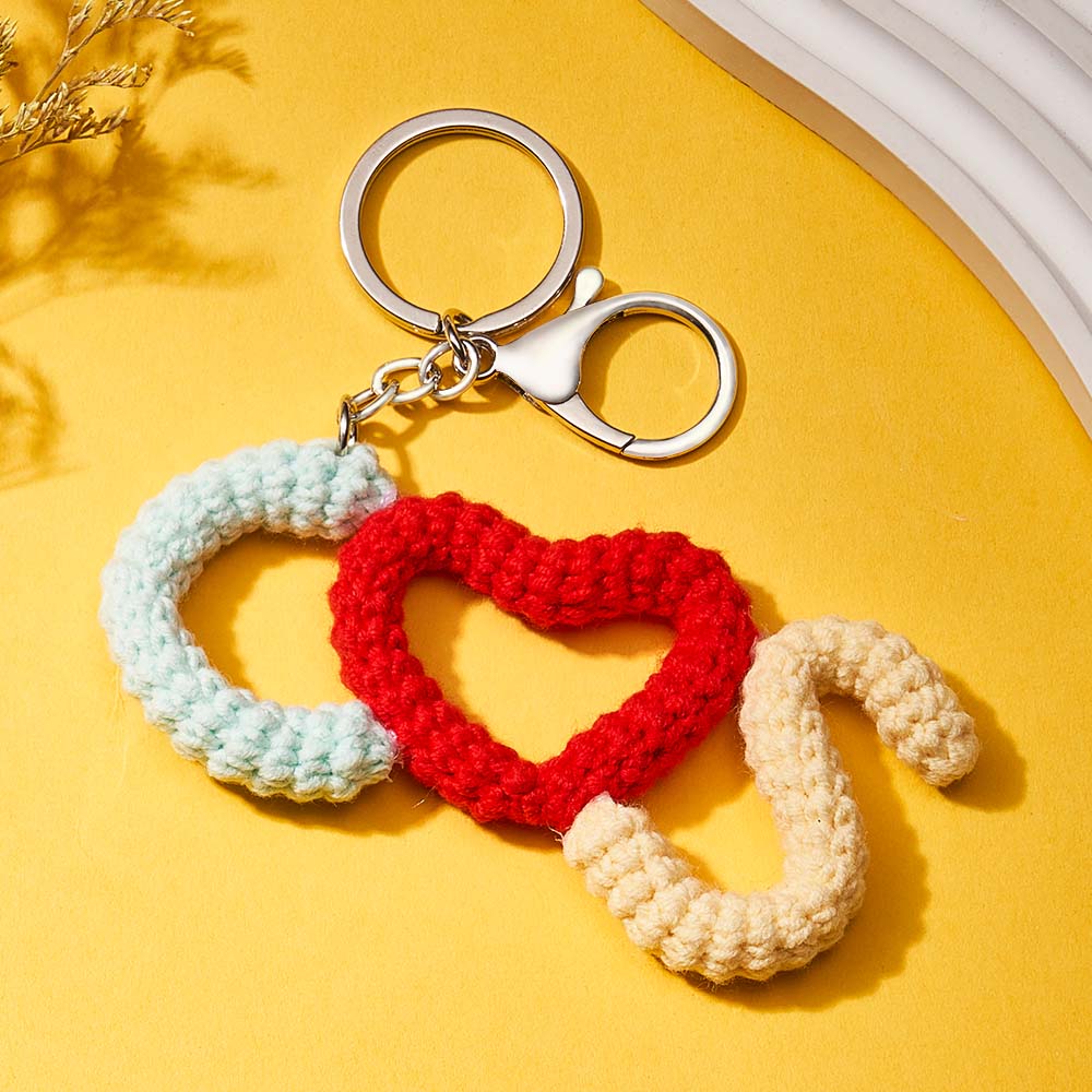 Porte-clés Au Crochet Personnalisé, Initiales Personnalisées, Porte-clés Tissé À La Main, Cadeau