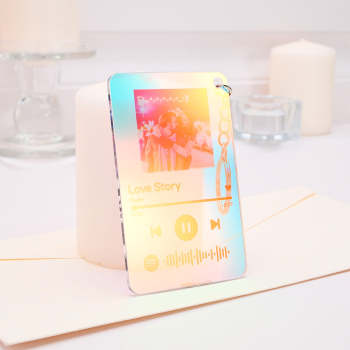 Plaque Laser Photo Holographique Personnalisée Code Spotify Personnalisé Cadeau De Noël - votrecollierprenomfr