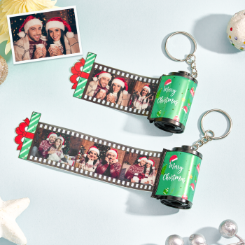 Porte-clés De Film Photo Gravé Personnalisé, Rouleau D'appareil Photo, Cadeaux De Noël - votrecollierprenomfr