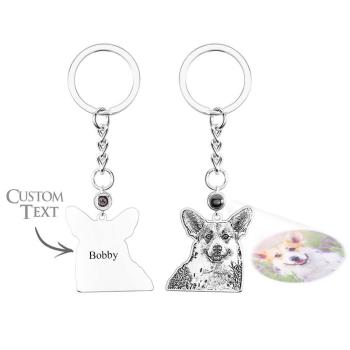 Porte-clés De Projection De Photo Personnalisé, Porte-clés Créatif Gravé, Cadeaux D'anniversaire - votrecollierprenomfr