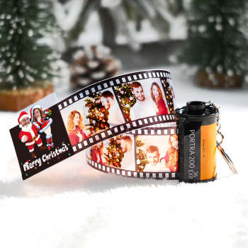 Porte-clés Personnalisé En Rouleau De Film Facial, Appareil Photo Commémoratif, Cadeau De Noël Pour Les Couples - votrecollierprenomfr