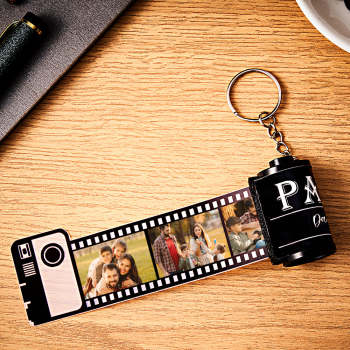 Porte-clés Personnalisé En Rouleau De Film Photo, Coque Gravable Pour Appareil Photo, Cadeau De Fête Des Pères - votrecollierprenomfr