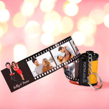 Porte-clés Personnalisé En Rouleau De Film Facial, Photo Personnalisée, Amour, Cœur, Caméra, Cadeaux De Saint-valentin Pour Couples - votrecollierprenomfr