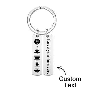 Porte-clés Personnalisé Avec Code Spotify Scannable, Nom De Code Musical Unique, Cadeau Pour Elle - votrecollierprenomfr
