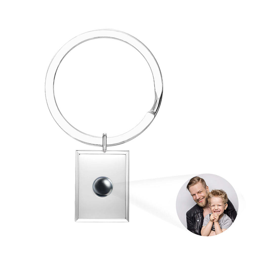 Porte-clés De Projection De Photos Personnalisé, Porte-clés Photo Personnalisé Pour Papa, Cadeau De Fête Des Pères - votrecollierprenomfr