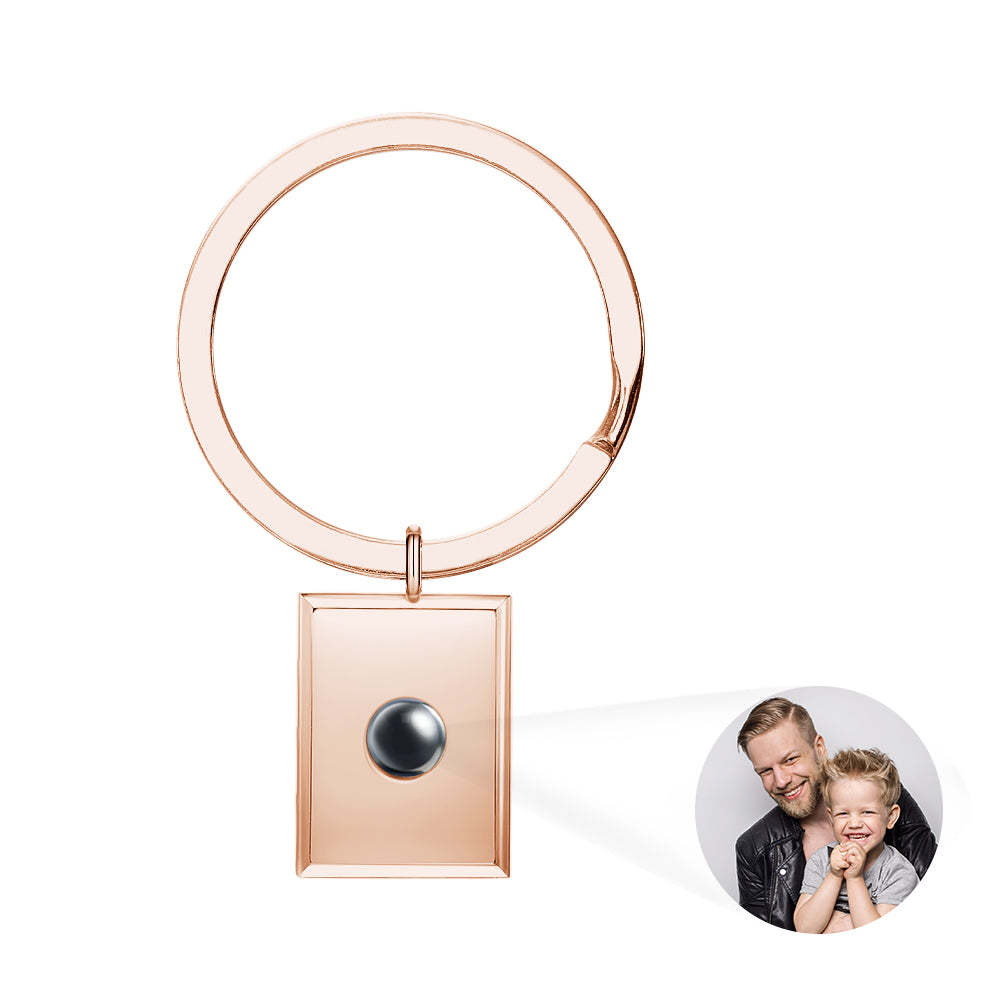 Porte-clés De Projection De Photos Personnalisé, Porte-clés Photo Personnalisé Pour Papa, Cadeau De Fête Des Pères - votrecollierprenomfr