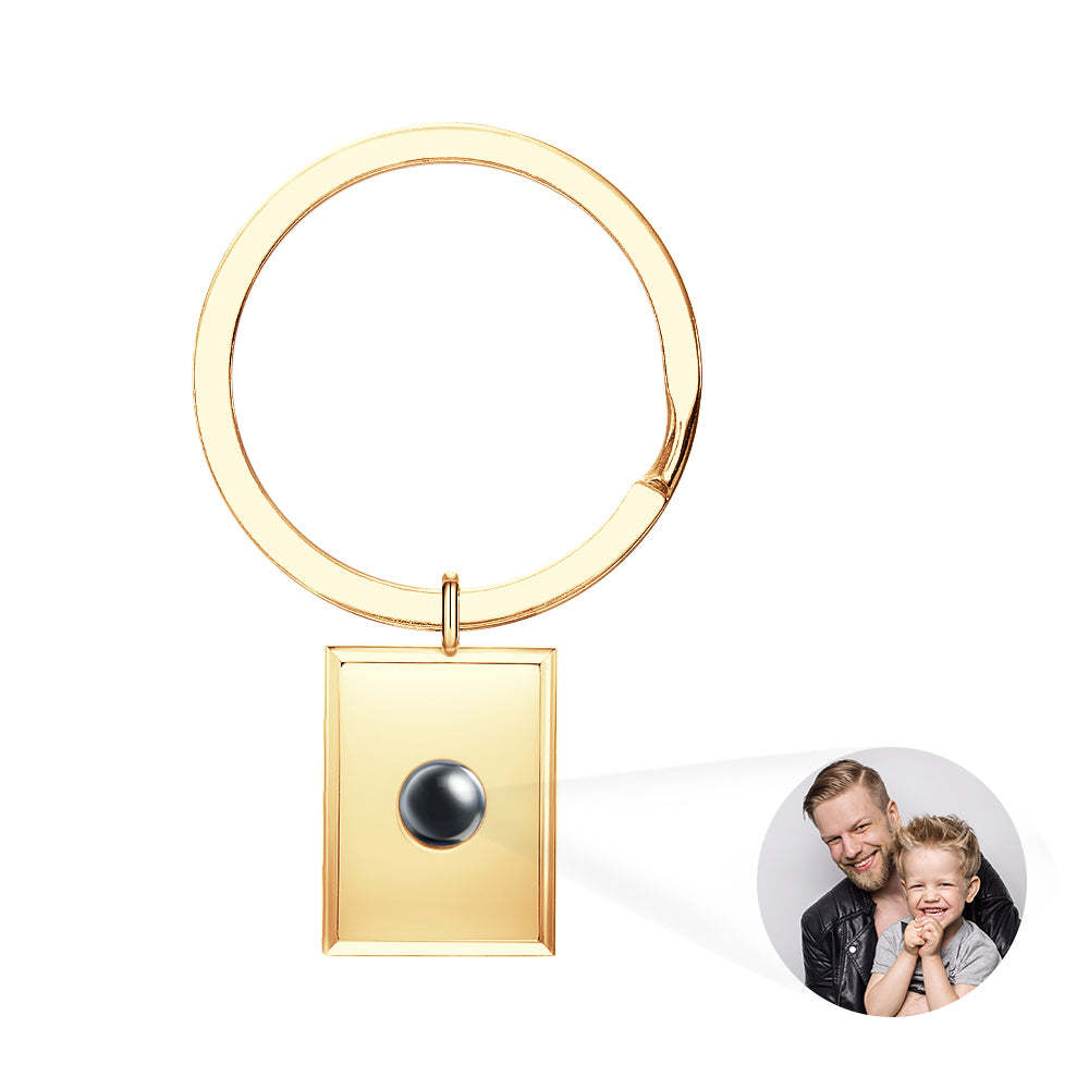 Porte-clés De Projection De Photos Personnalisé, Porte-clés Photo Personnalisé Pour Papa, Cadeau De Fête Des Pères - votrecollierprenomfr