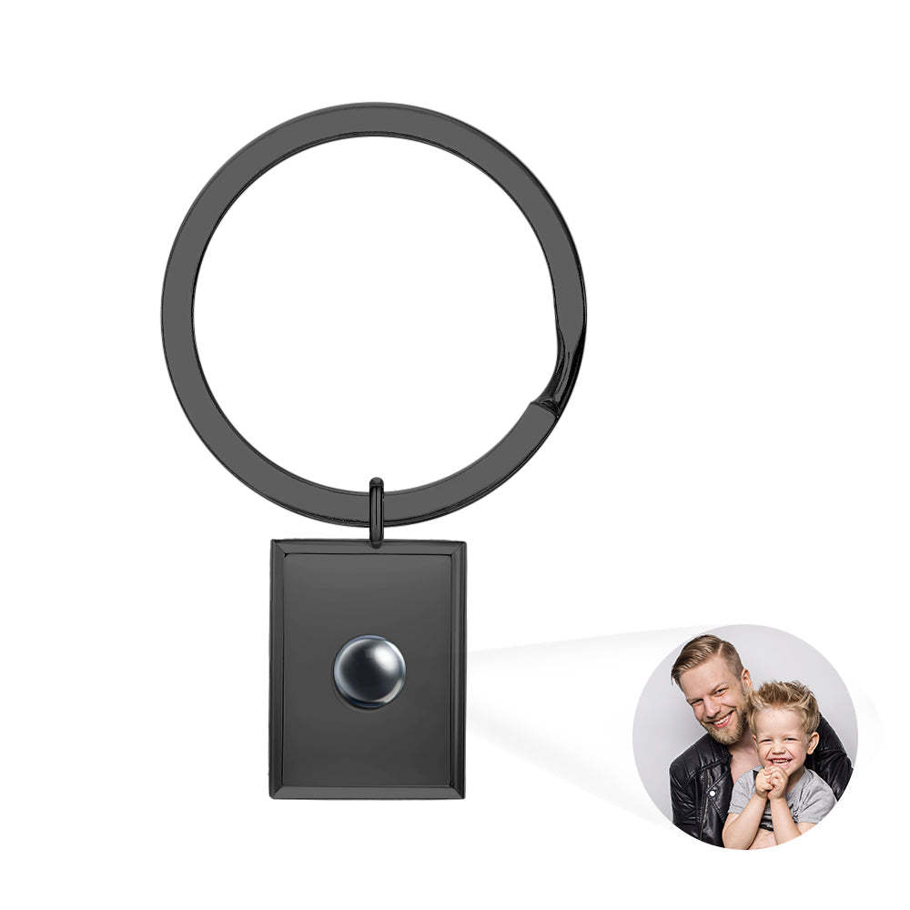 Porte-clés De Projection De Photos Personnalisé, Porte-clés Photo Personnalisé Pour Papa, Cadeau De Fête Des Pères - votrecollierprenomfr
