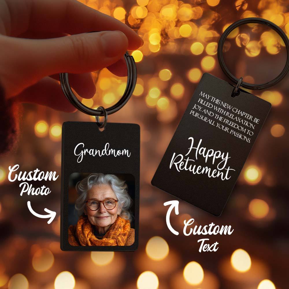 Porte-clés Photo Personnalisé, Cadeau De Sympathie, Perte D'amour De La Mère, Cadeau De Mémoire Pour La Perte De Grand-mère - votrecollierprenomfr