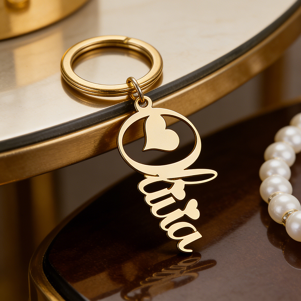 Personalized Name Tag Keychain – Custom Engraving Gift for Anyone