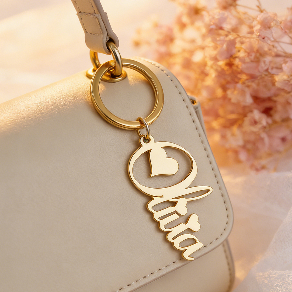 Personalized Name Tag Keychain – Custom Engraving Gift for Anyone