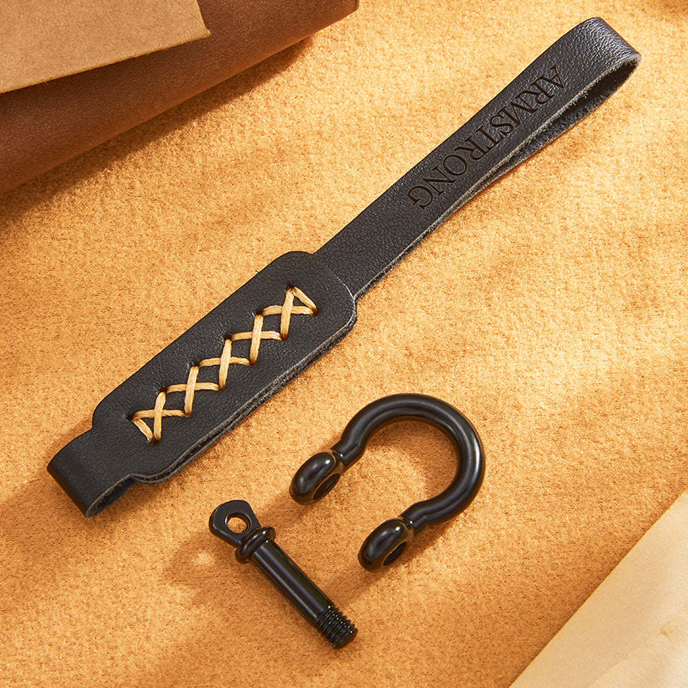 Porte-clés Gravé Personnalisé Porte-clés De Voiture Cadeaux Pour Hommes - votrecollierprenomfr