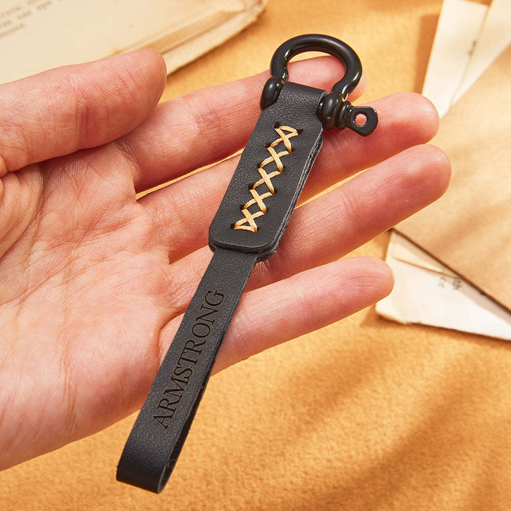 Porte-clés Gravé Personnalisé Porte-clés De Voiture Cadeaux Pour Hommes - votrecollierprenomfr