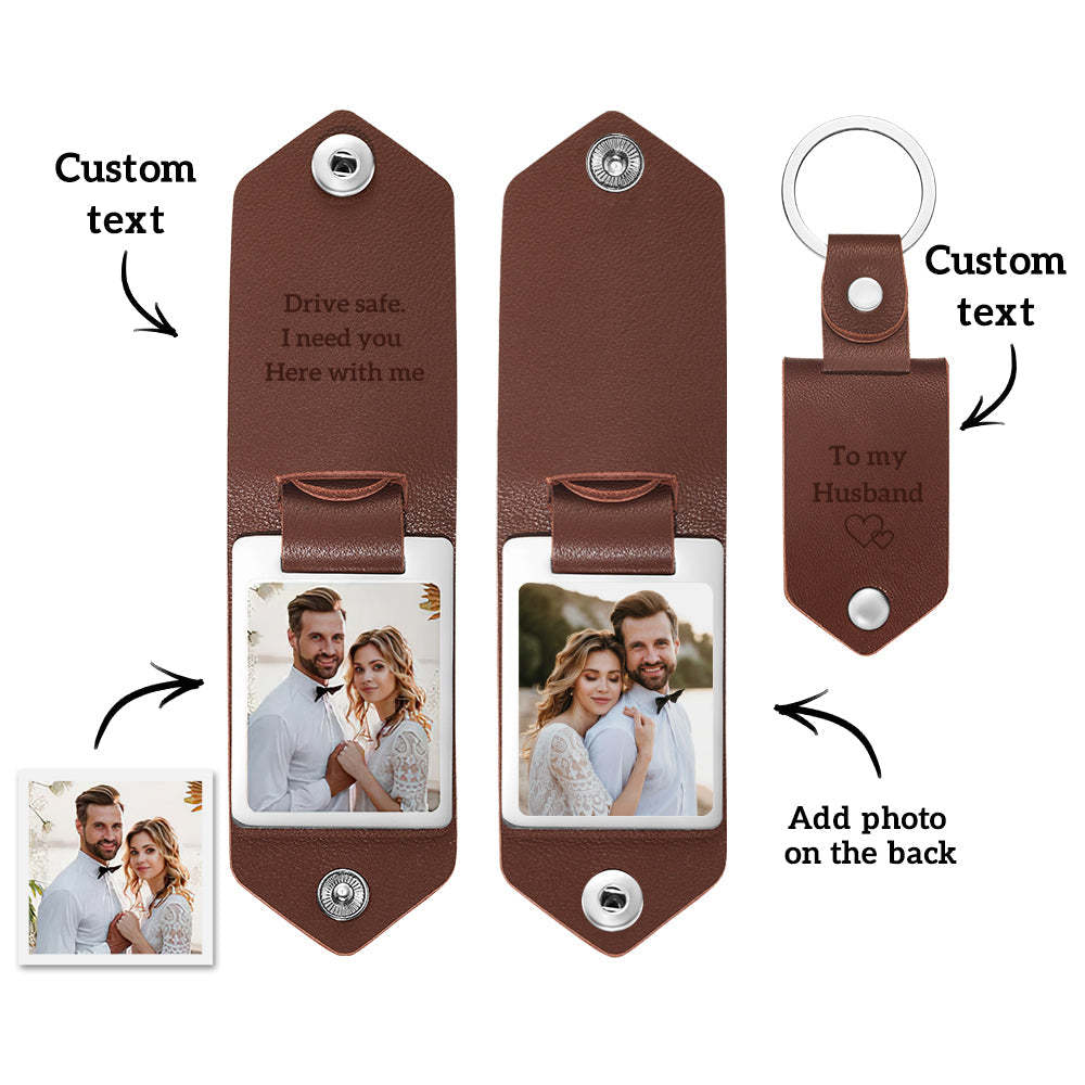 Porte-clés En Cuir Personnalisé, Cadeau D'anniversaire Pour Couple, Style Multiple - votrecollierprenomfr