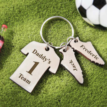 Cadeaux De Sport En Bois Gravés Sur Mesure Pour L'équipe De Football De Papa - votrecollierprenomfr