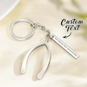 Personnalisé Gravé Porte-clés Unique Pendentif Personnalisé Porte-clés Cadeaux D'anniversaire - votrecollierprenomfr