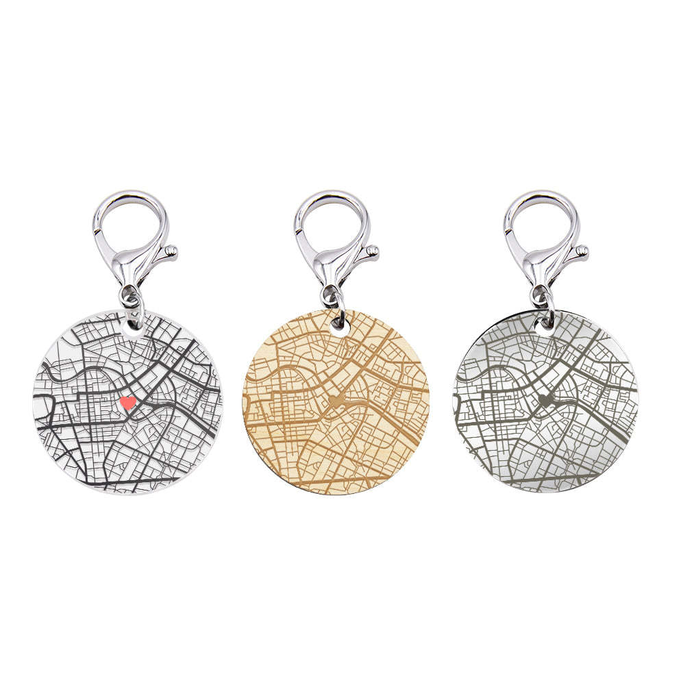 Porte-clés Carte Personnalisée Cadeaux Porte-clés Gravés Personnalisés Pour Lui Ou Elle - votrecollierprenomfr