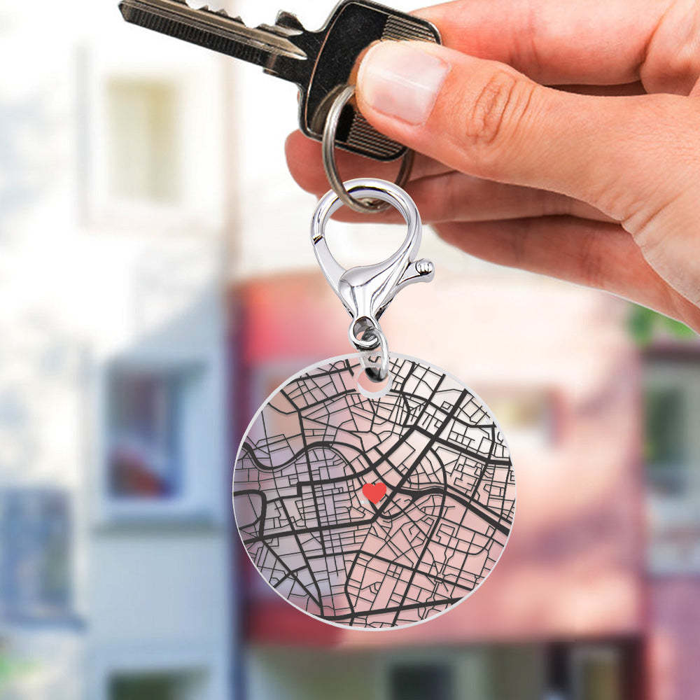 Porte-clés Carte Personnalisée Cadeaux Porte-clés Gravés Personnalisés Pour Lui Ou Elle - votrecollierprenomfr