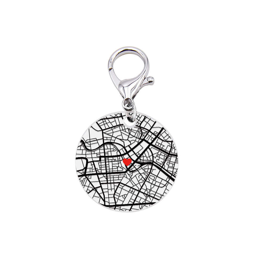 Porte-clés Carte Personnalisée Cadeaux Porte-clés Gravés Personnalisés Pour Lui Ou Elle - votrecollierprenomfr