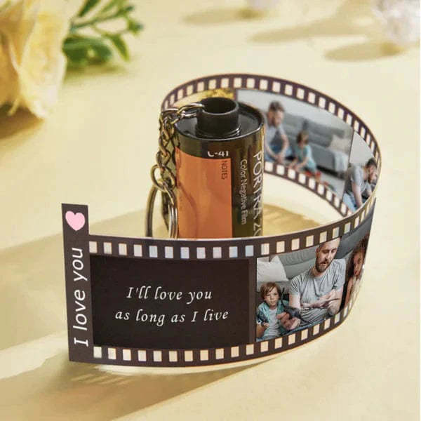 Scannable Keychain Camera Film Roll Keychain Custom Song Gift Cadeaux D'anniversaire Pour Elle/lui - votrecollierprenomfr