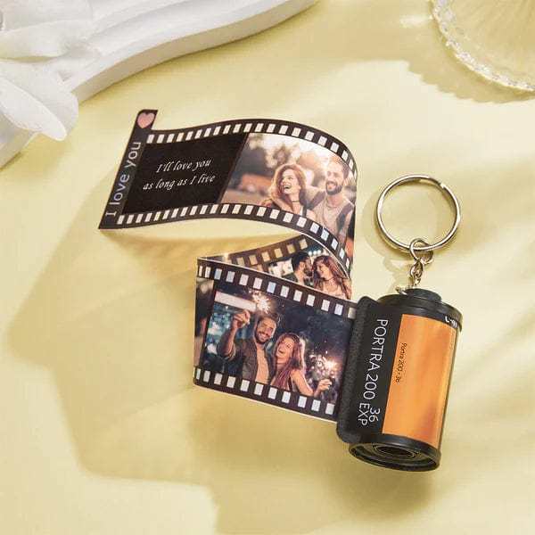 Scannable Keychain Camera Film Roll Keychain Custom Song Gift Cadeaux D'anniversaire Pour Elle/lui - votrecollierprenomfr